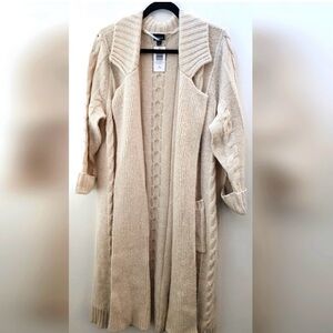 Torrid Cream Cable Knit Cardigan